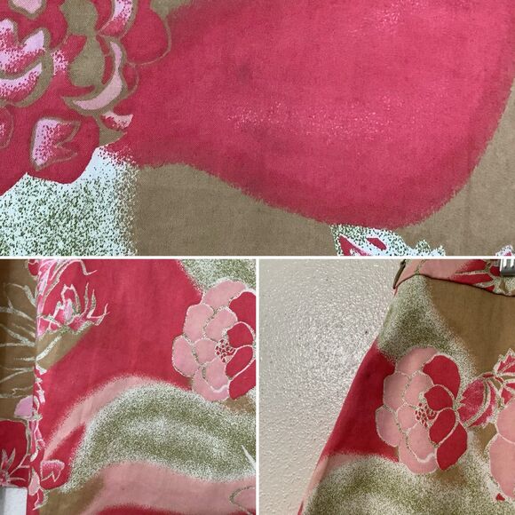 Express Red Floral Vintage Y2K Tropical Beachy Vacation Boho Pleated Skirt 10 - Picture 10 of 10